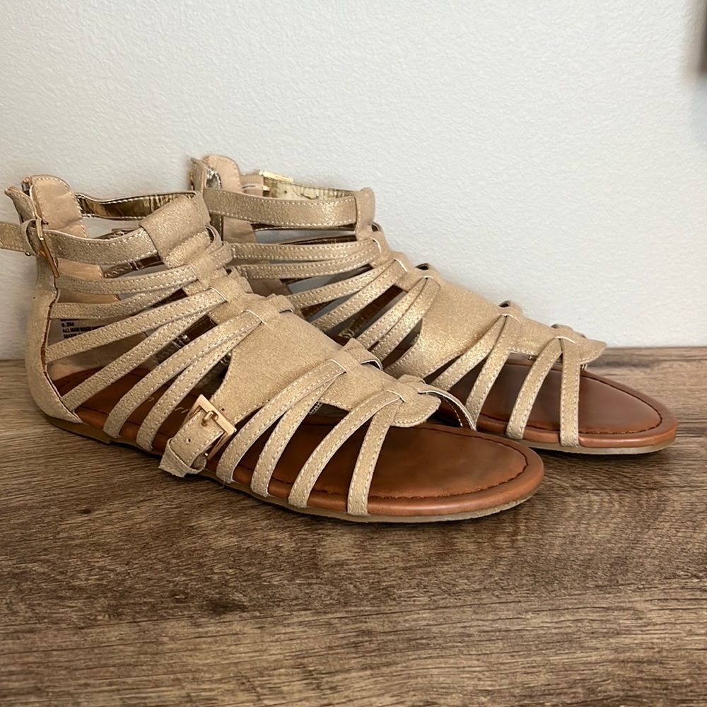 Madden Girl Gold Gladiator Sandals